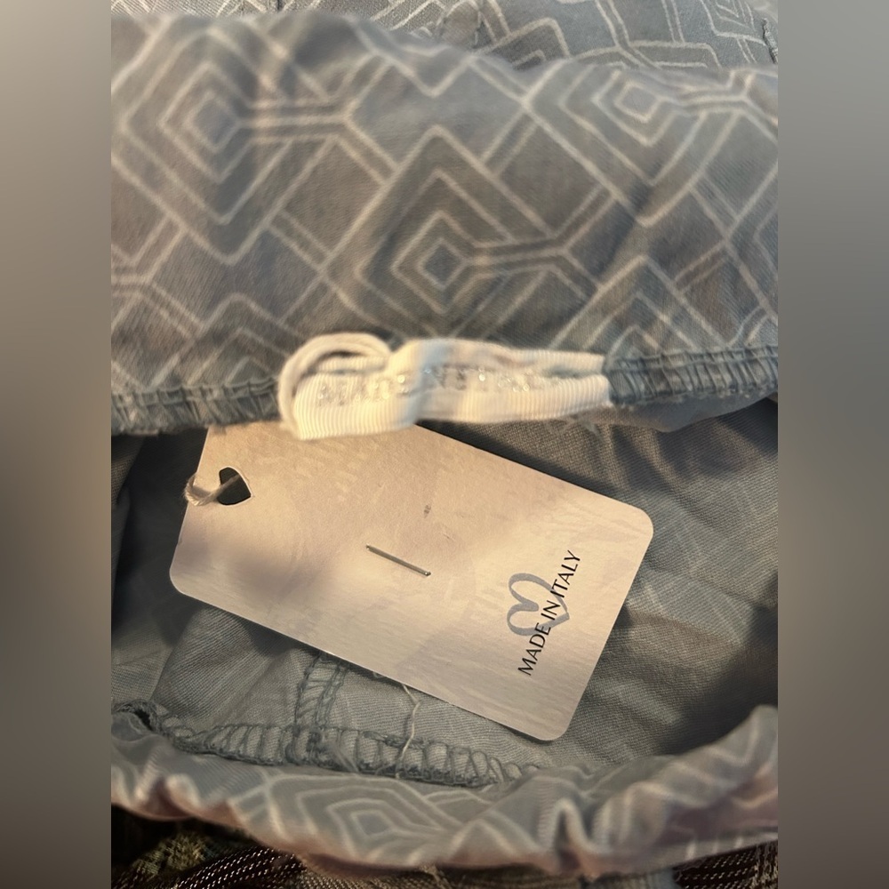 NWT Venti6 Gray/Blue Patterned Joggers Stretchy Made in Italy OS - Picture 9 of 9